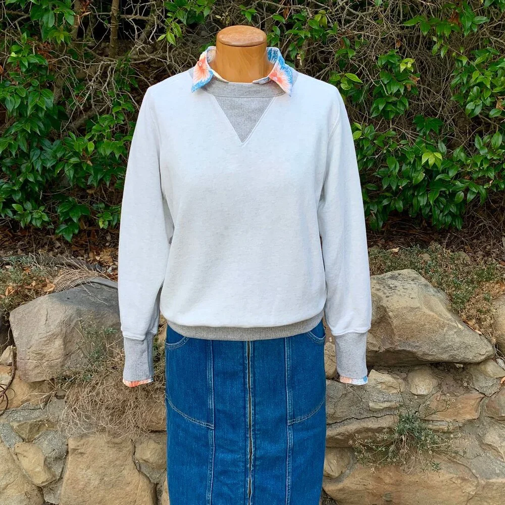 Levi's Vintage Clothing Bay Meadows 40's style contrasting crew sweatshirt - Picture 2 of 11